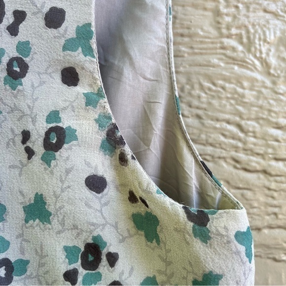 Anna Sui For Anthropologie Elfine‎ Stitch Floral Silk Shift Sheath Dress Sz 0 - Picture 15 of 15